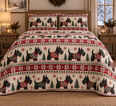 Scottish Terrier Cozy Sweater Christmas Quilt Set