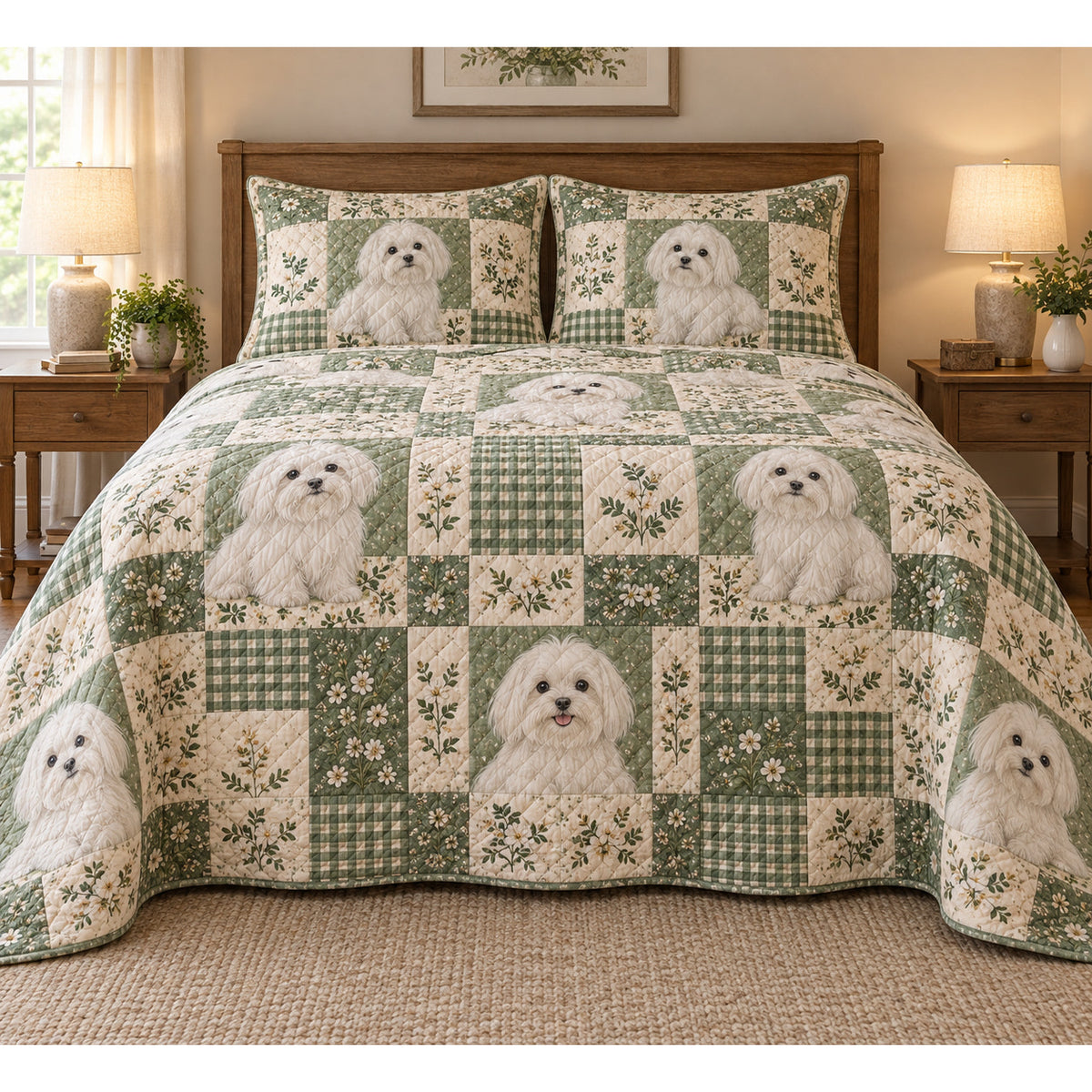 Maltese Heritage Patchwork Quilt Set