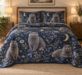 British Shorthair Cat Celestial Night Quilt Set