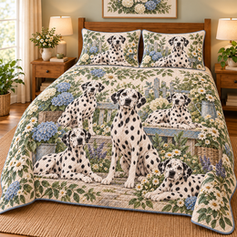 Dalmatian Rustic Farmhouse Quilt Set