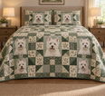 West Highland White Terrier Heritage Patchwork Quilt Set