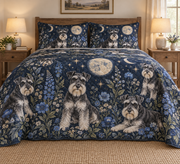 Schnauzer Celestial Night Quilt Set, front bedroom view