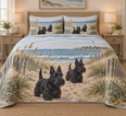 Scottish Terrier Coastal Morning Quilt Set