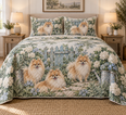 Pomeranian Rustic Farmhouse Quilt Set