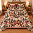 Cocker Spaniel Cozy Christmas Sweater Quilt Set