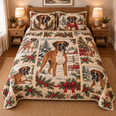 Boxer Vintage Christmas Postcards Quilt Set