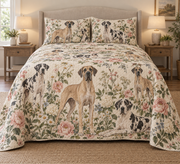 Great Dane Cottage Floral Quilt Set, front bedroom view