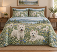 West Highland White Terrier Wildflower Meadow Quilt Set