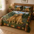 Golden Retriever Wildflower Meadow Quilt Set