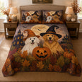 Golden Retriever Ghost Halloween Quilt Set