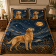Golden Retriever Moonlight Quilt Set