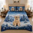 Golden Retriever Winter Quilt Set