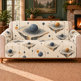 Gravity Grid Islands Sofa Cover, Science Decor, Gift for STEM Enthusiasts