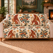 Griffin Orchard Repeat sofa cover on a beige sofa