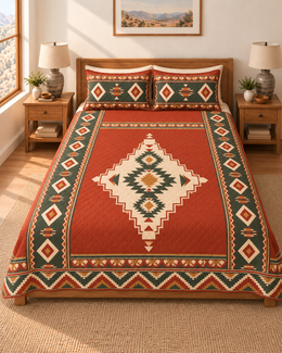 Desert Sage Medallion Quilt Set