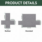 Sofa cover size guide, Recliner and Oversized