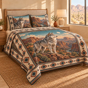 Wolf Canyon quilt set – opposite angled view