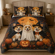 Halloween Corgi Quilt Set