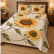 Honey Petal Sunflower Quilt Set right angle