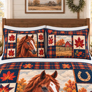 Horse Autumn Patchwork Quilt Set – additional view 2