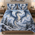 Ice Dragon Snowy Mountain Quilt Set