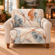 Ice Moon Fracture Lattice sofa cover on a beige armchair