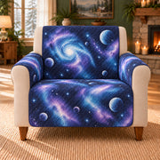 Interstellar Pebble Field sofa cover on a beige armchair