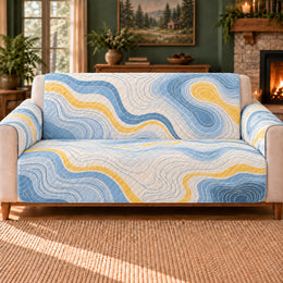 Isobar Contour Ribbons Sofa Cover, Weather Decor, Gift for Weather Enthusiasts