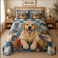 Labrador Retriever Autumn Patchwork Quilt Set