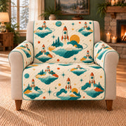 Launch Cloud Islands sofa cover on a beige armchair