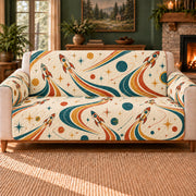 Launch Trail Ribbons sofa cover on a beige sofa