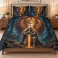 Lion Knight Fantasy Sword Quilt Set