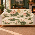 Lotus Ripple Repeat Sofa Cover, Botanical Decor, Gift for Garden Lovers