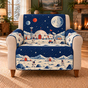 Lunar Habitat Row sofa cover on a beige armchair