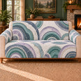 Malachite Arc Mosaic Sofa Cover, Geology Decor, Gift for Mineral Collectors