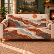 Mars Contour Bands sofa cover on a beige sofa