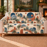 Mars Terrace Tiles sofa cover on a beige sofa