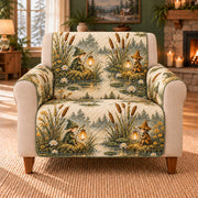 Marsh Lantern Scatter sofa cover on a beige armchair