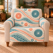 Membrane Wave Rhythm sofa cover on a beige armchair