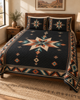Midnight Canyon Star Quilt Bedding Set – Southwestern Bedroom Decor & Housewarming Gift