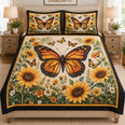 Monarch Butterfly Sunflower Quilt Set