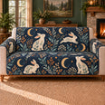Moon Rabbit Seed Sprigs Sofa Cover, Cosmic Animal Decor, Gift for Rabbit Lovers