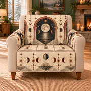 Moonwater Arch Ripples sofa cover on a beige armchair