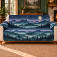 Mountain Night Contours Sofa Cover, Night Sky Decor, Gift for Stargazers