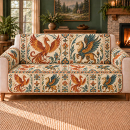Mythic Wing Tile Study Sofa Cover, Mythical Decor, Gift for Mythic Art Lovers