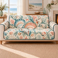 Coastal Seashell Sofa Cover, Ocean Field Studies, Gift for Beach Lovers