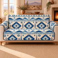 Southwestern Sofa Cover, Indigo Desert Geometry, Gift for New Home