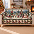 Dachshund Christmas Sofa Cover, Tree Farm Walk, Gift for Dog Lovers