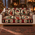 Black Cat Christmas Sofa Cover, Stocking Curiosity, Gift for Cat Lovers