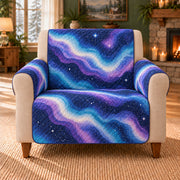 Nebula Contour Waves sofa cover on a beige armchair